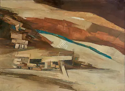 Ramkumar (Artist). Untitled, 1970s | Painting, Pu.Mum/23.02.23, 2023 · Pundole