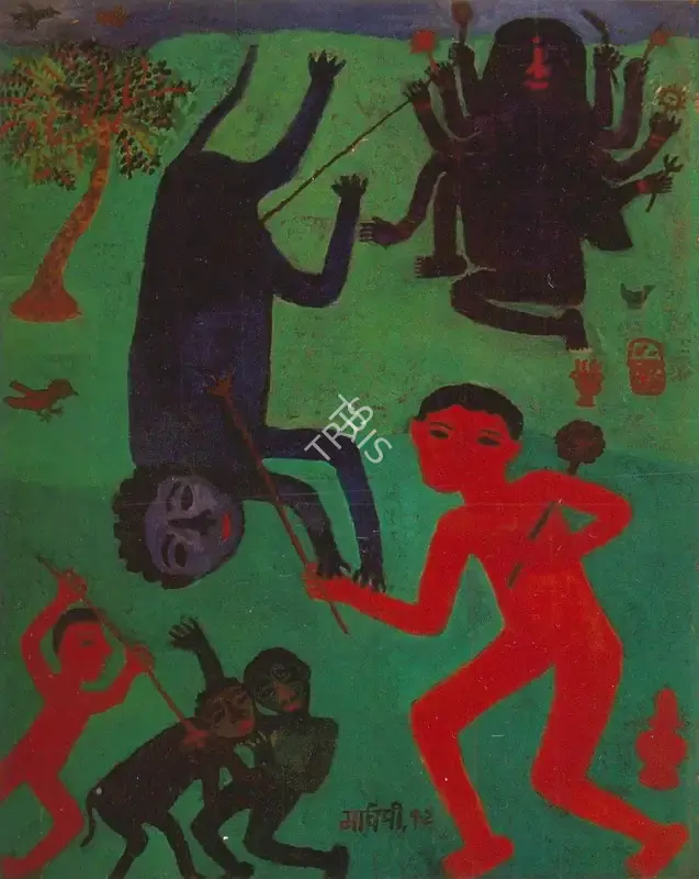 Madhavi Parekh (Artist), Devi, 1992, Painting