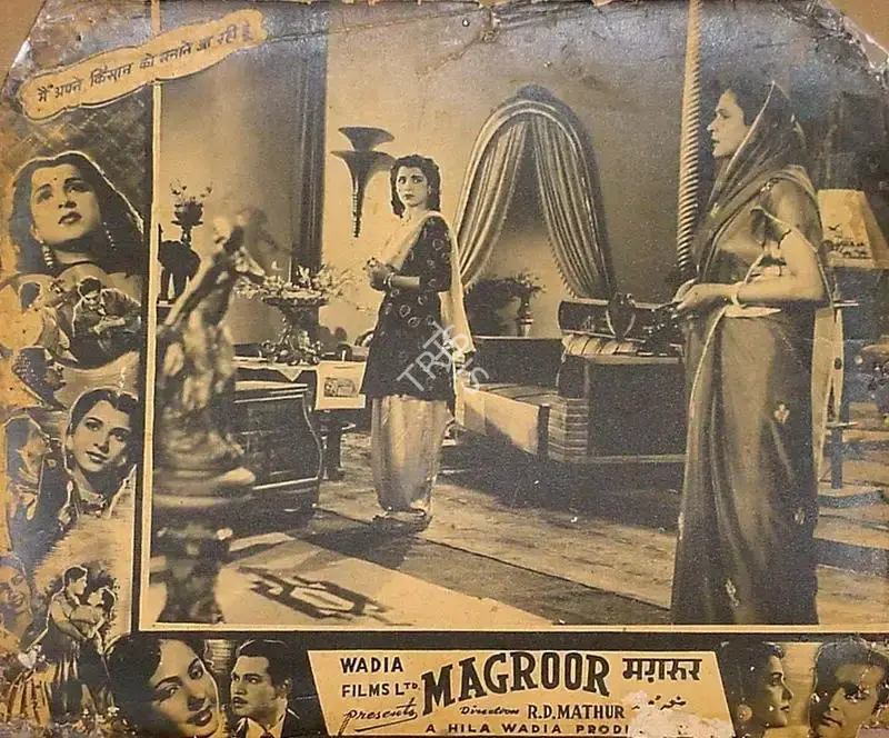 R.D. Mathur (Cinematographer), Magroor, 1950, Lobby Card