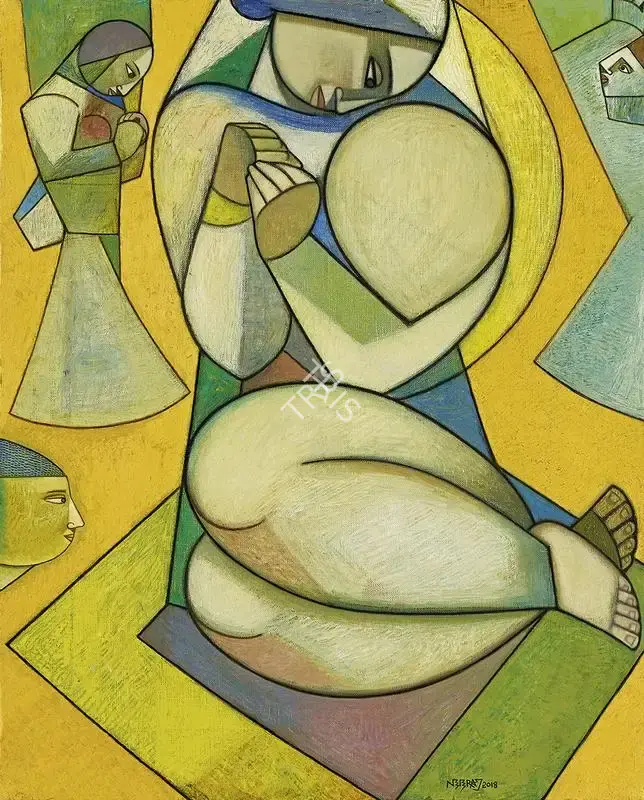 Neeraj Goswami (Artist), After Bath, 2018, Painting