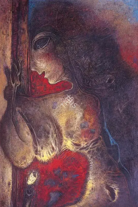 Karmakar, Prokash (Artist). Woman, 1987 | Painting, Os.Mum/24.02.01, 2001 · Osian's