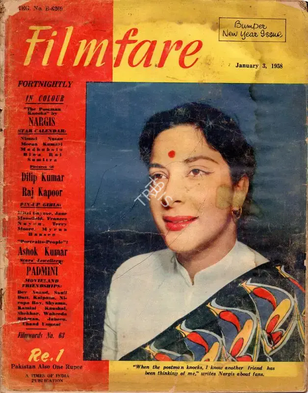 C.R. Mandy (Editor), Filmfare, 1958, Magazine