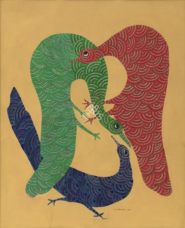 Jangarh Singh Shyam (Artist), Untitled (Gond Art), 1994, Painting