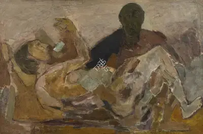 Mehta, Tyeb (Artist). The Face, 1961 | Painting, Sa.Mum.10.12.25, 2025 · Saffronart