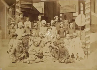 Shew Shankar Narayan (Photographer), A Group of the Natives of India - Officers in charge of the Indian Courts, 1883, Antiquarian Photograph