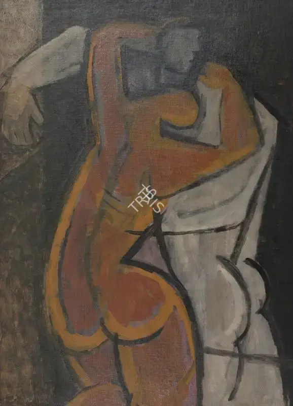 K.S. Kulkarni (Artist), Embrace, 1965, Painting
