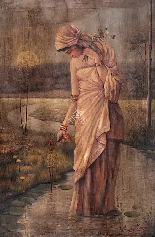 Hemendranath Mazumdar (Artist), Damsel, 1931, Painting