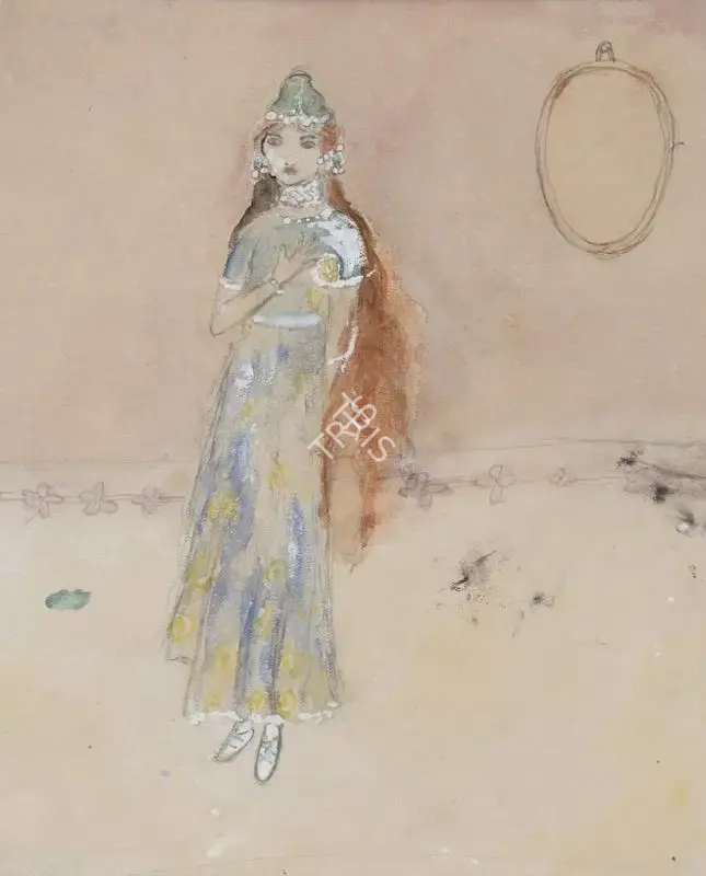 Amrita Sher-Gil (Artist), Daughter of Farkas Khan, 1923, Painting