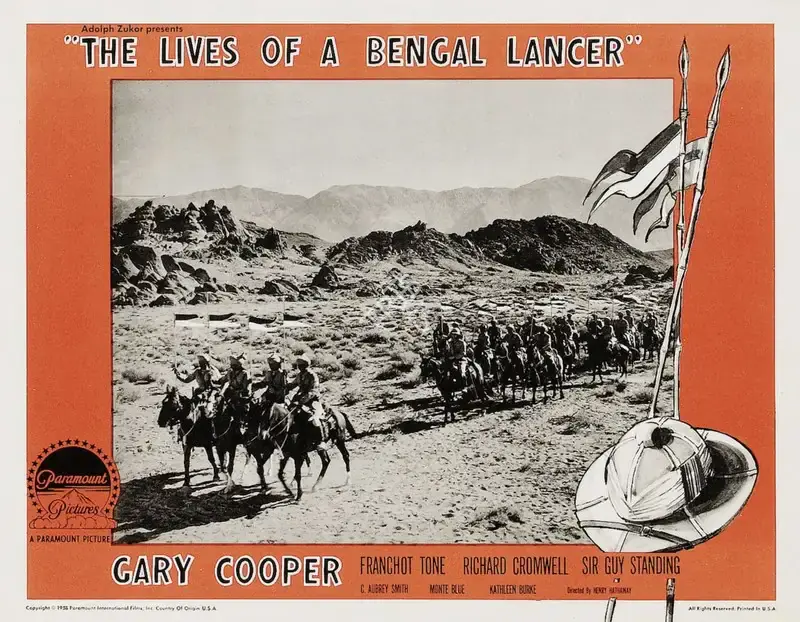 Henry Hathaway (Director), The Lives of a Bengal Lancer, Lobby Card