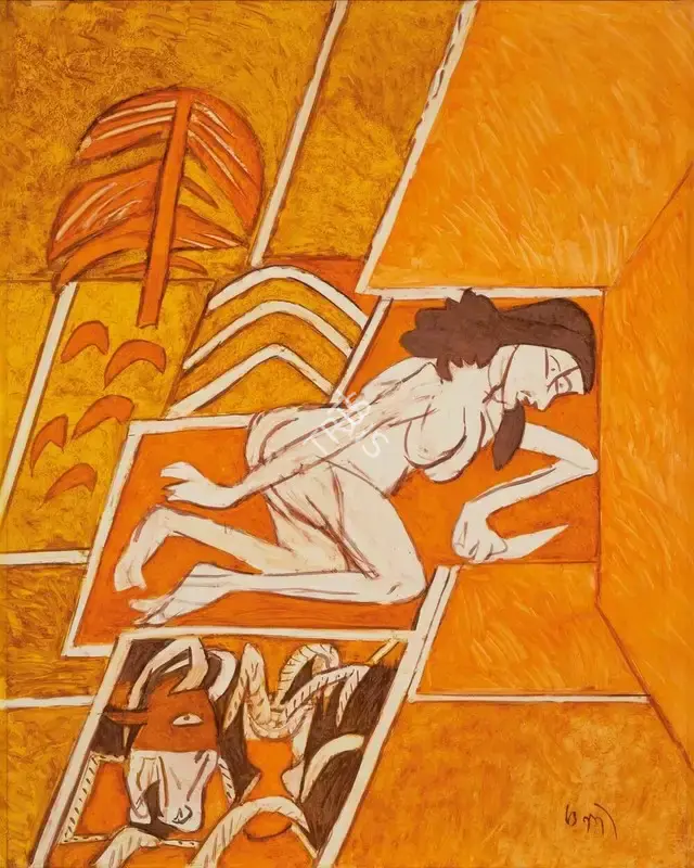Subramanyan, K.G. (Artist). Untitled, 2014 | Painting, AG.Onl/12.12.23, 2023 · Asta Guru