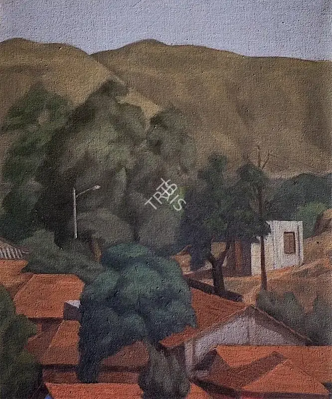 Sudhir Patwardhan (Artist), Pokharan Lanscape 4, 1987, Painting
