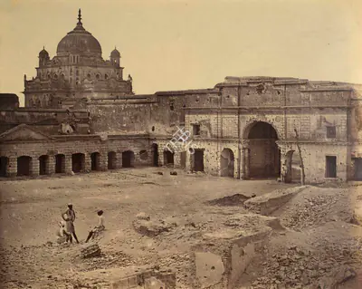 Felice Beato (Photographer), The place in which General Neil was killed in the China Bazar, Lucknow, 1858, Antiquarian Photograph