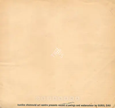 Sunil Das (Artist), Sunil Das, 1965, Solo Exhibition Invitation