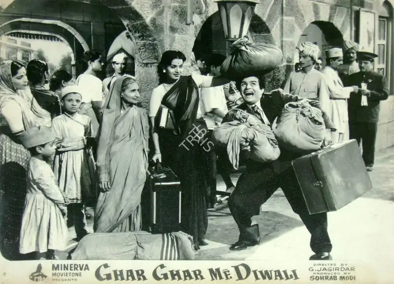 Sohrab Modi (Producer), Ghar Ghar Me Diwali, 1955, Lobby Card