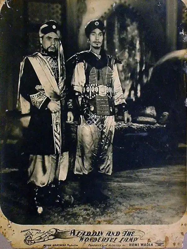 Anant Wadadeker (Cinematographer), Aladdin Aur Jaadui Chiraag, 1952, Lobby Card