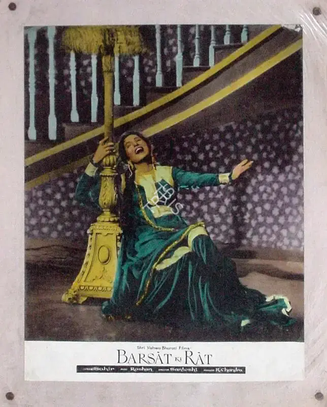 M. Rajaram (Cinematographer), Barsaat Ki Raat, 1960, Lobby Card