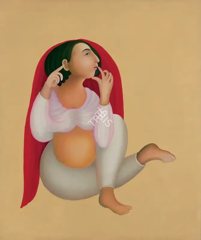 Manjit Bawa (Artist), Nayika, 1993, Painting