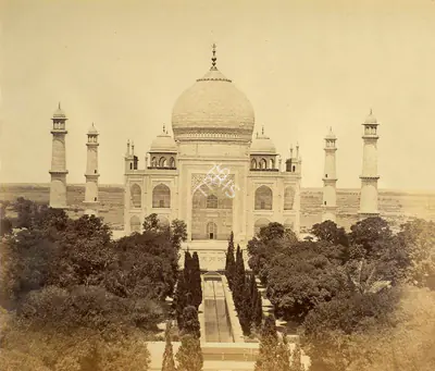 Felice Beato (Photographer), The Taj, from the top of the Gateway, Agra, 1859, Antiquarian Photograph
