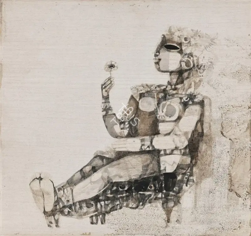 Ganesh Pyne (Artist), Untitled, 1966, Painting