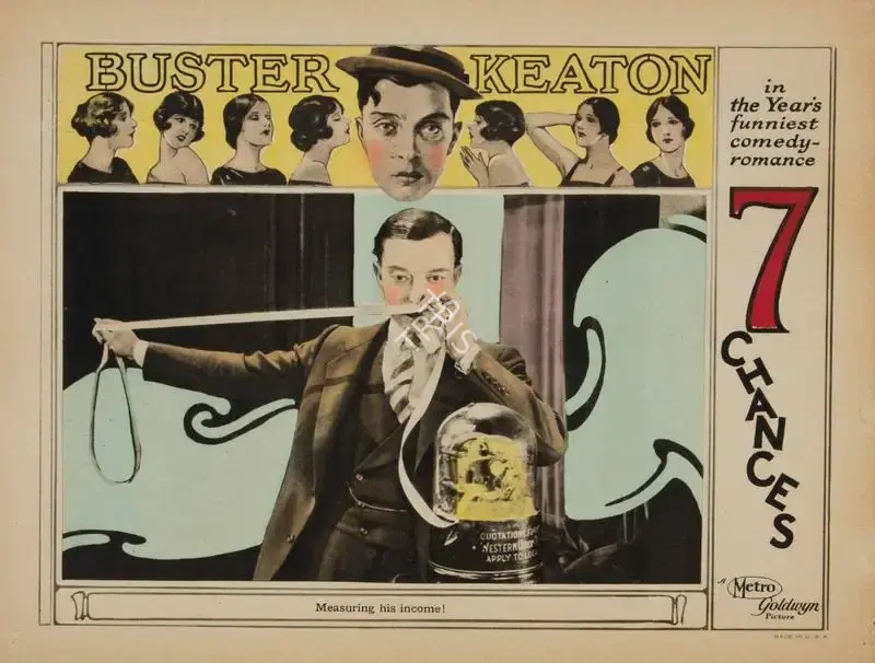 Buster Keaton (Director), Seven Chances, 1925, Lobby card