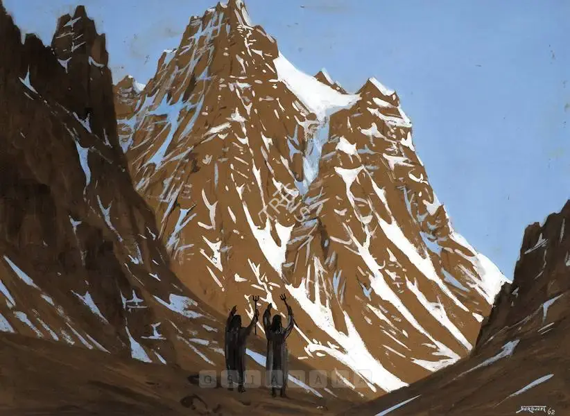 Serbjeet Singh (Artist), Domain Of Shiva, Kailash Mani Mahesh, 1962, Painting
