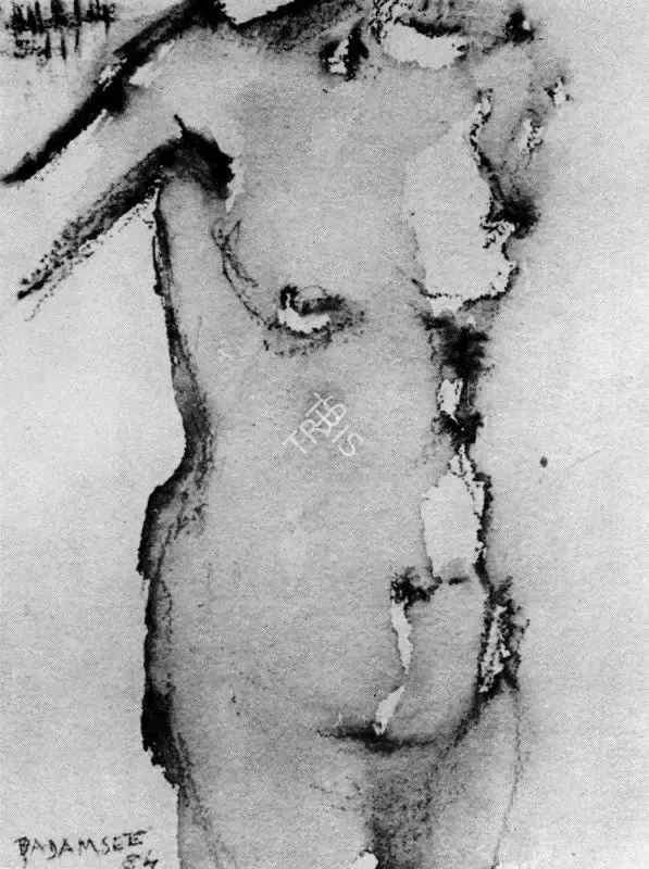 Akbar Padamsee (Artist), Nude, 1984, Drawing