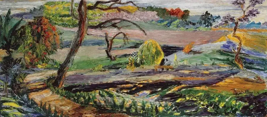 Anna Molka Ahmed (Artist), Landscape, 1970, Painting