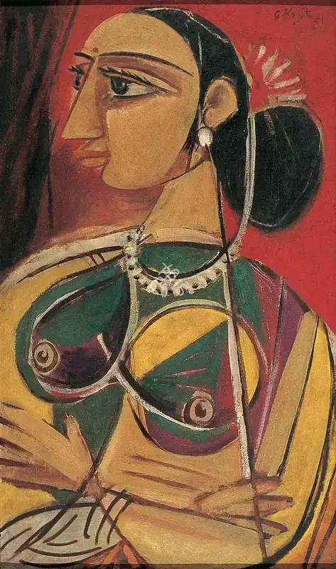 George Keyt (Artist), Woman, 1951, Painting