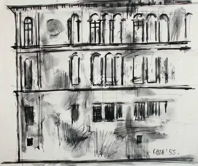 S.H. Raza (Artist), Untitled, 1953, Painting