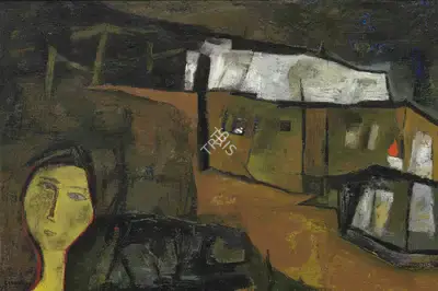 Ramkumar (Artist), Composition, 1958, Painting