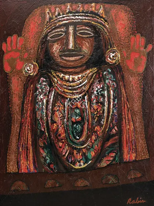 Mondal, Rabin (Artist). Deity 10, 2001 | Painting, AG.Mum/26.09.24, 2024 · Asta Guru