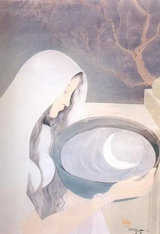 Sanat Chatterjee (Artist), Karvachaut, 1950, Painting