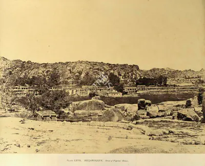 Andrew Charles Brisbane Neill (Photographer), Beejanuggur. Street of Pilgrim's Houses, 1856, Antiquarian Photograph