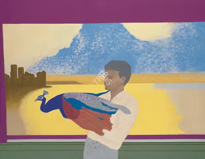 Gieve Patel (Artist), Peacock at Nariman Point, 1999, Painting
