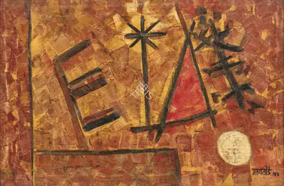 V.S.&nbsp;Gaitonde (Artist), Untitled, 1954, Painting