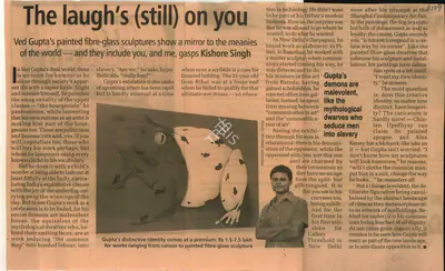 Kishore Singh (Reporter), The Laugh's (Still) on You, 2008, Newspaper Clipping