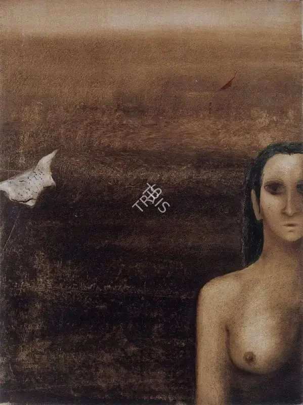 Anjolie Ela Menon (Artist), Nude, 1997, Painting