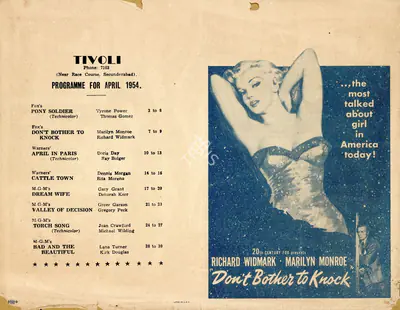 Roy Ward Baker (Director), Don't Bother to Knock, 1952, Handbill
