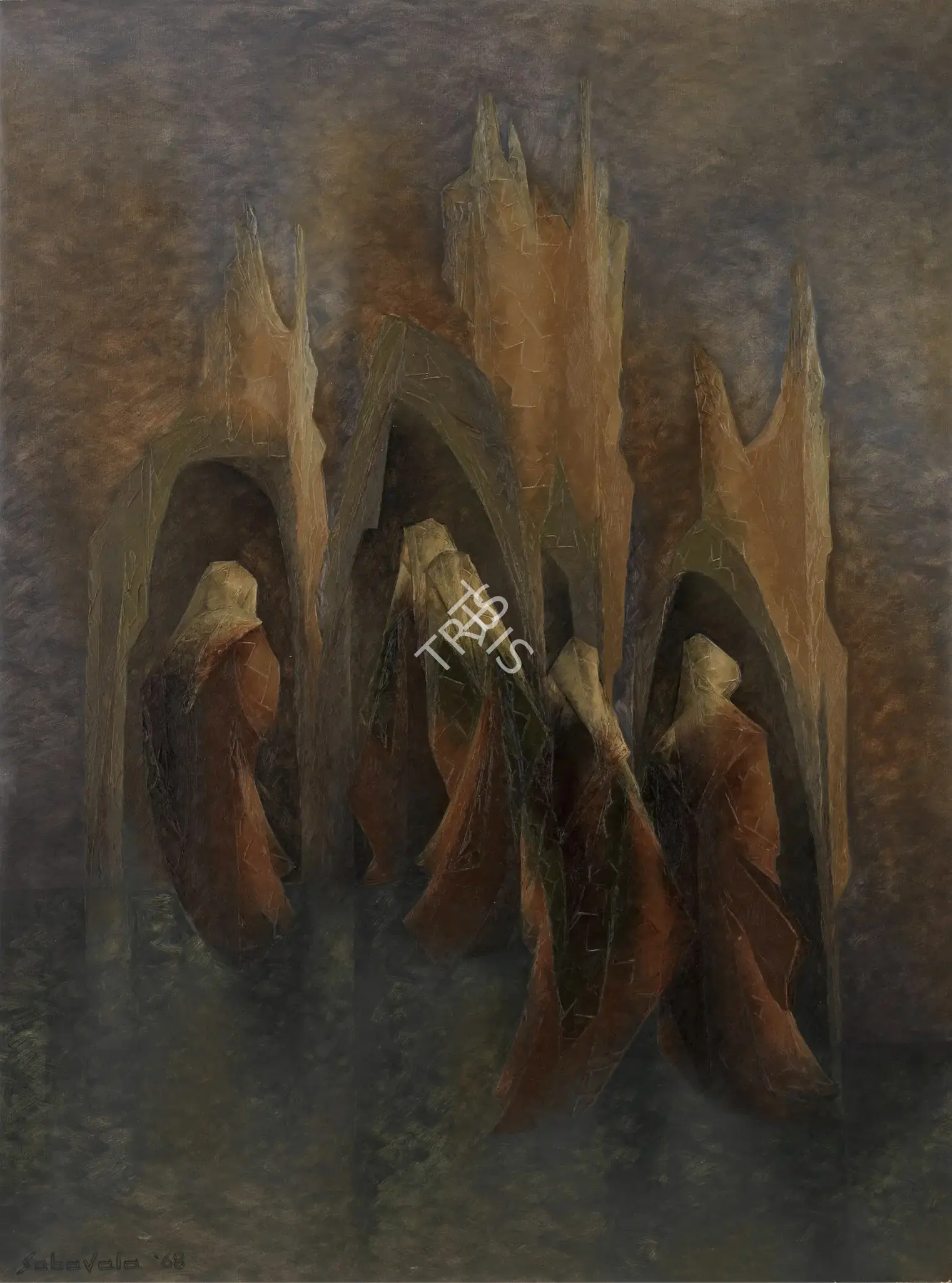 Jehangir Sabavala (Artist), Vespers I, 1968, Painting