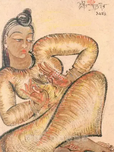 Sudhir Khastgir (Artist), The Dancer, 1945, Painting