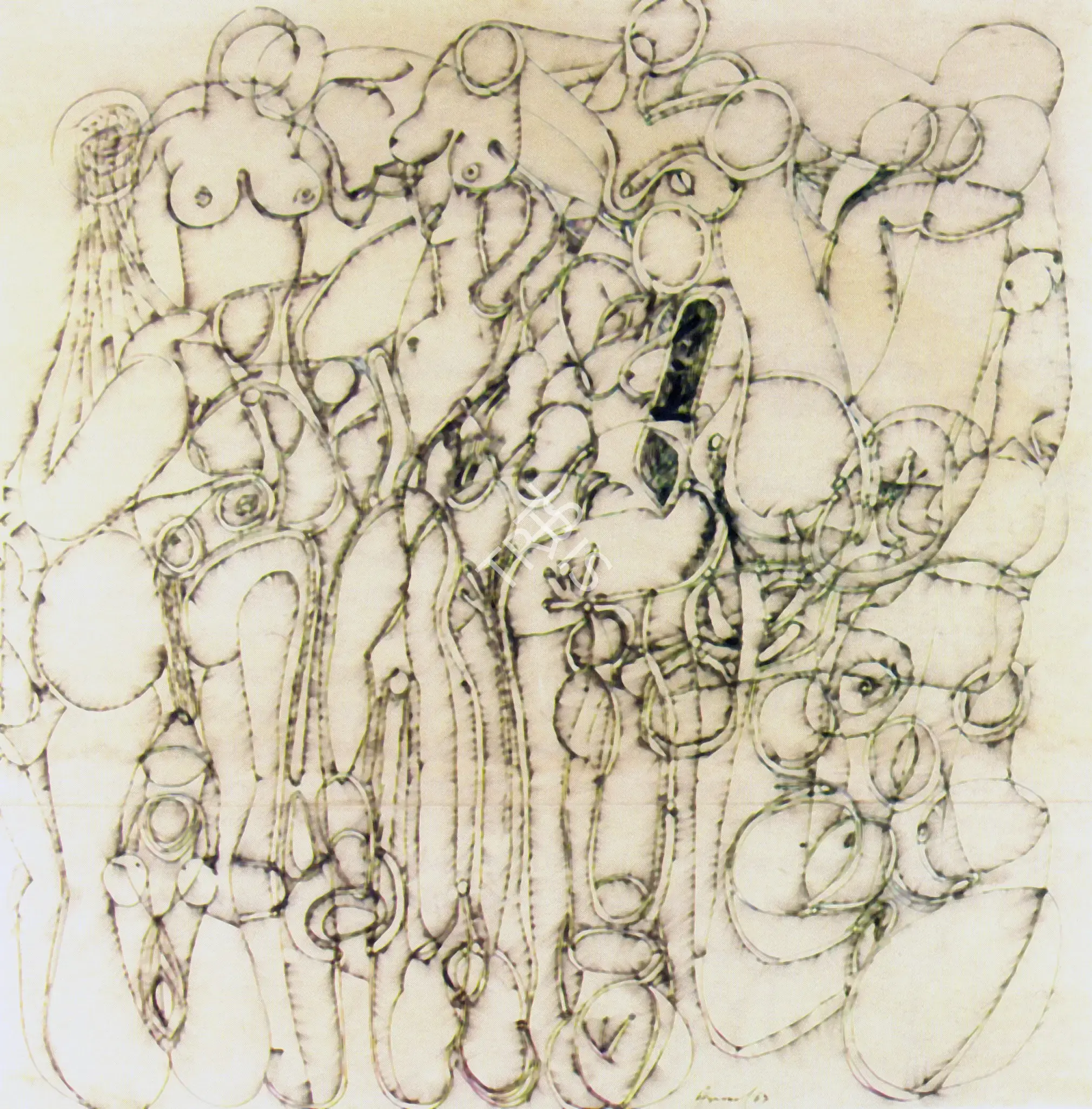 Avinash Chandra (Artist), Nudes, 1963, Drawing