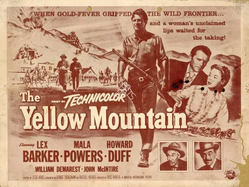 Jesse Hibbs (Director), The Yellow Mountain, 1954, Handbill