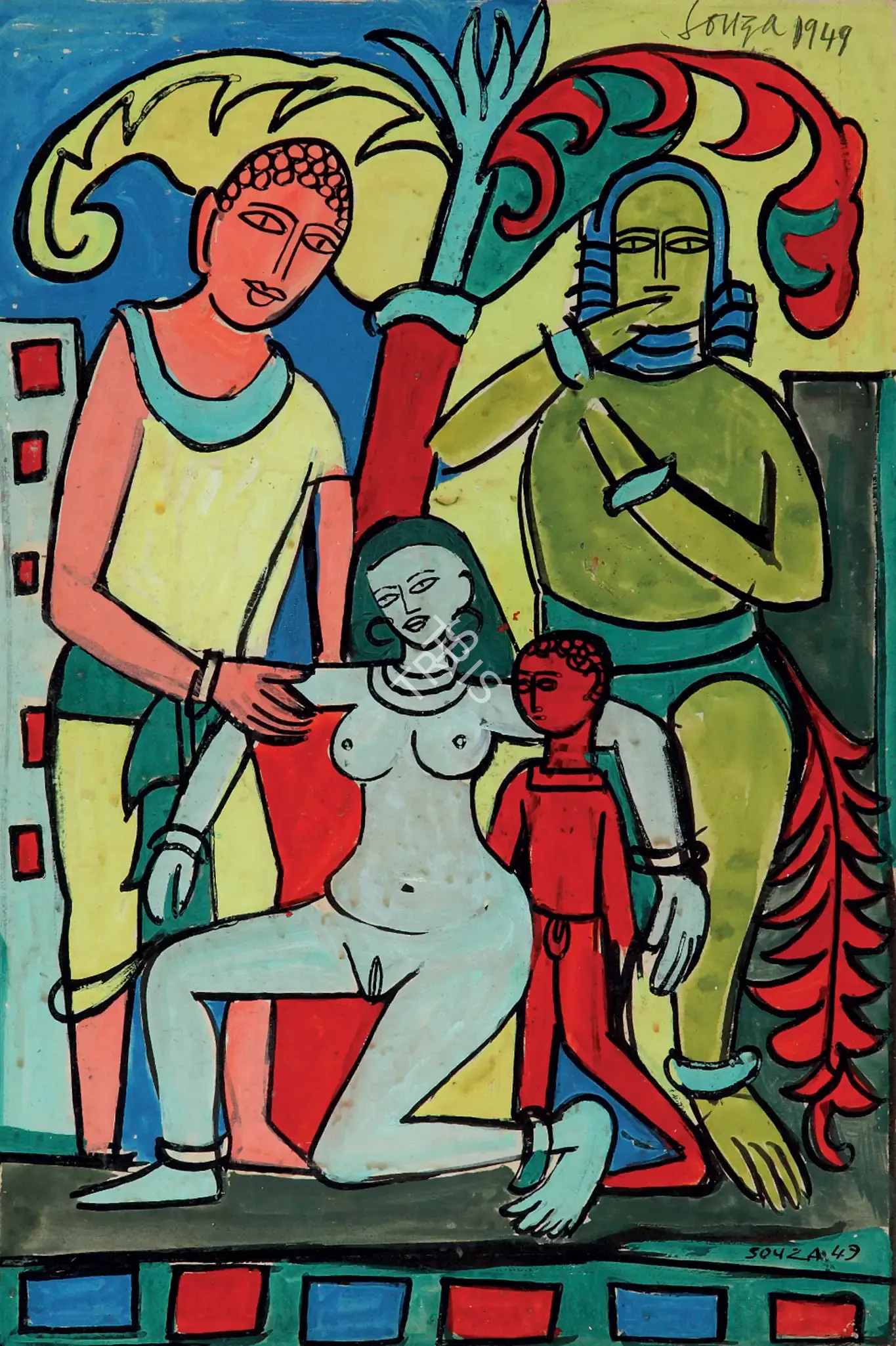 F.N. Souza (Artist), Untitled, 1949, Painting