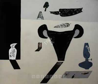 Barwe, Prabhakar (Artist). Circular Oneness, 1994 | Painting, Sa.Onl/19.06.08, 2008 · Saffronart