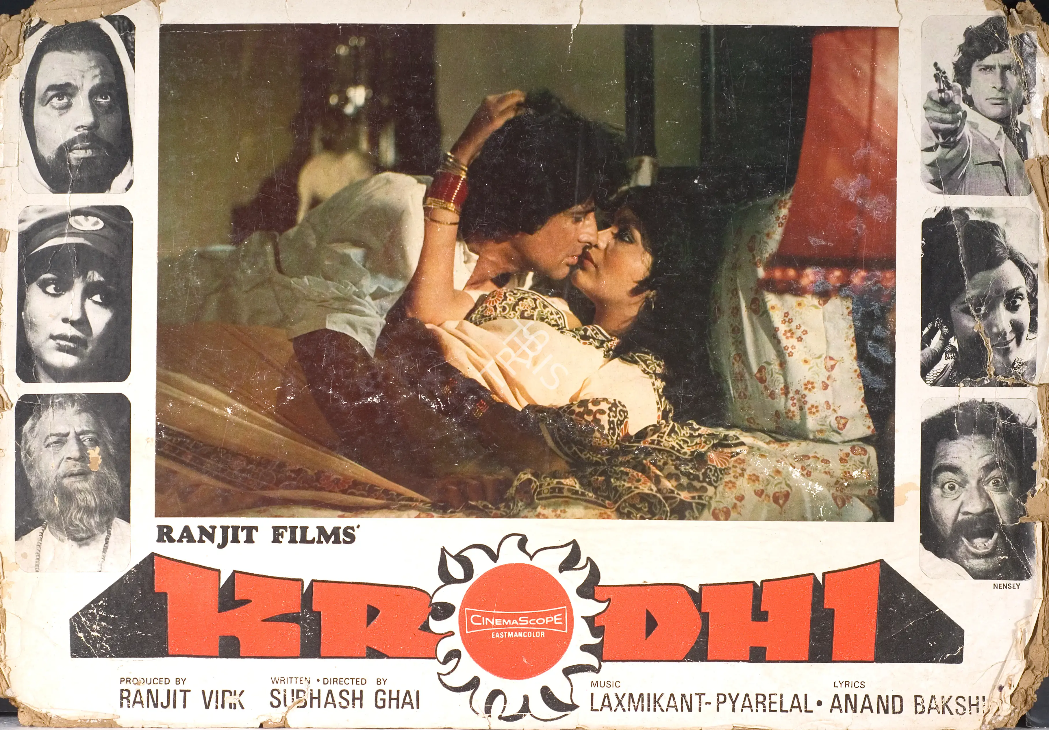 Ranjit Virk (Producer), Krodhi, 1981, Photographic Still Mounted on Lobby Card