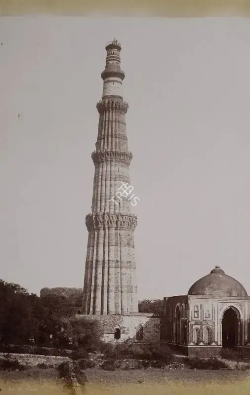 Unknown (Photographer), The Kutub Minar, Delhi, 1901, Antiquarian Photograph