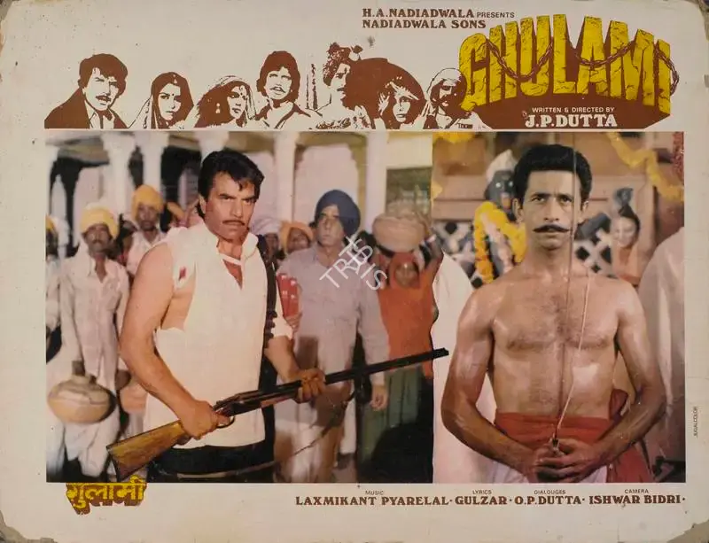 Ishwar Bidri (Cinematographer), Ghulami, 1985, Lobby Card