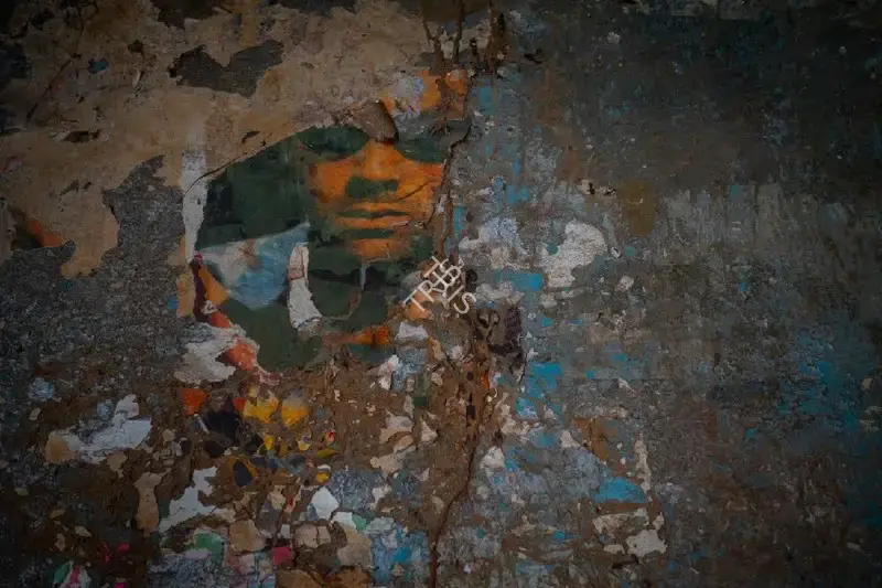 Hemant Chaturvedi (Photographer), Sharda Talkies, Maihar, Madhya Pradesh- Torn Poster, 2024, Contemporary Photograph