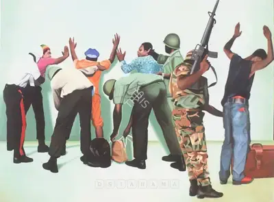 Shibu Natesan (Artist), State Of Emergency, 2003, Painting