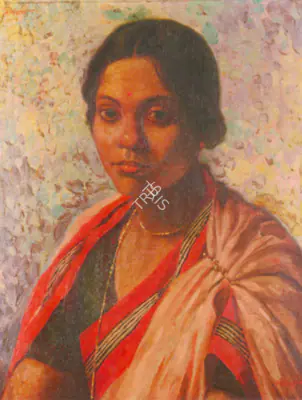 J.P. Gangooly (Artist), A Bengali Beauty, 1834, Painting